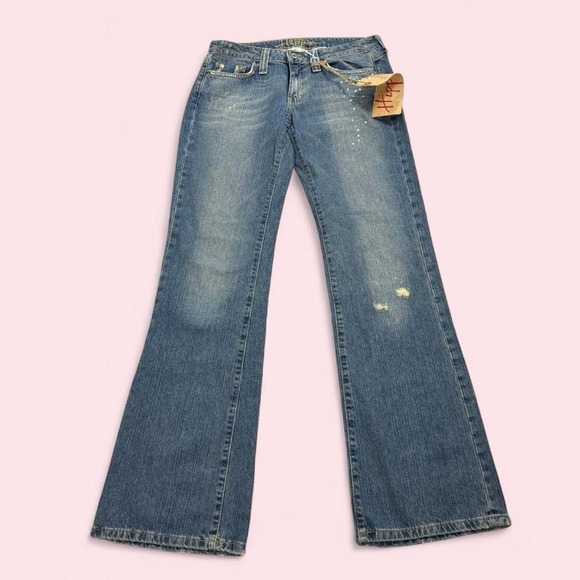 Denim - Deadstock NWT Vintage y2k Hippie low rise flared jeans